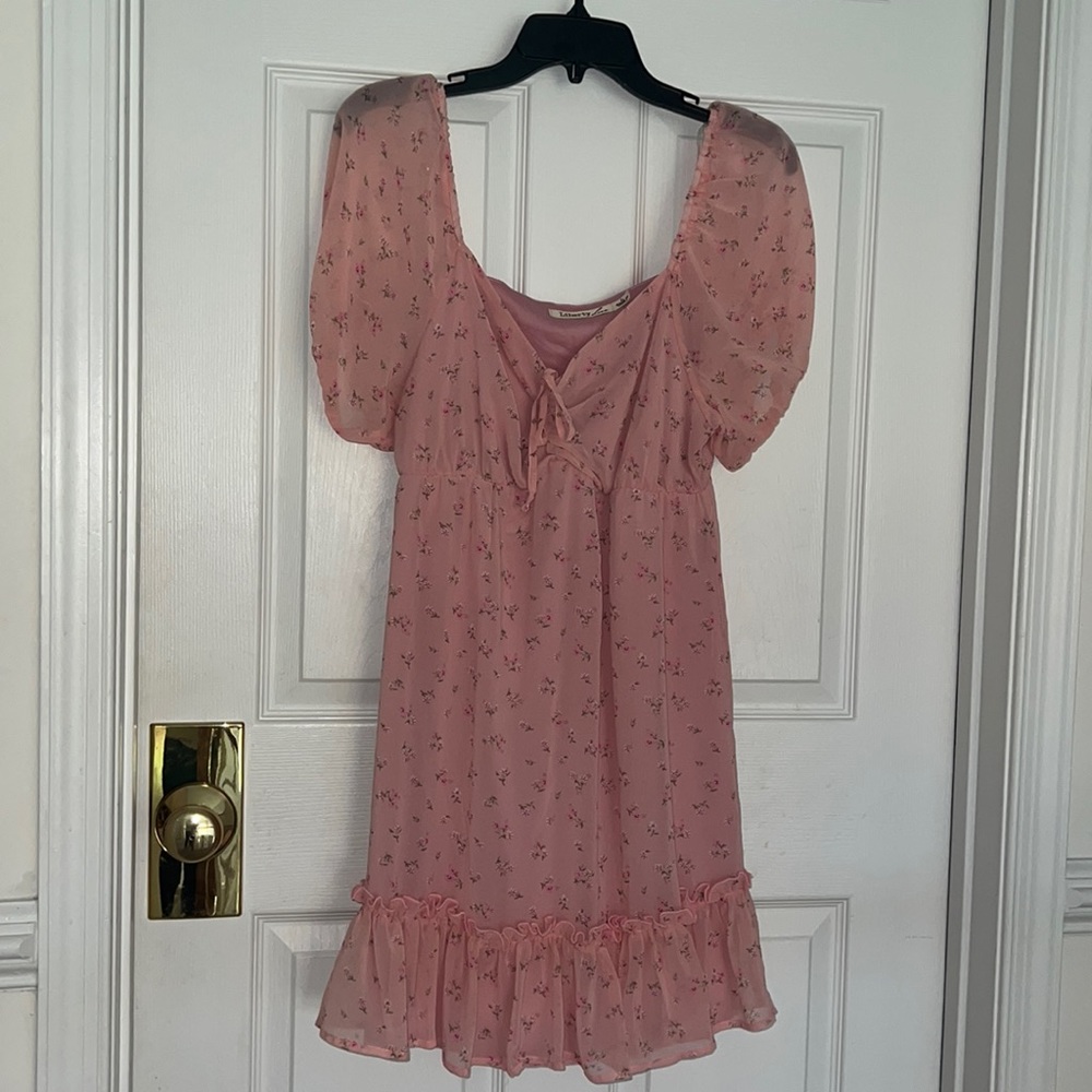 Flowy Pink Flower Dress